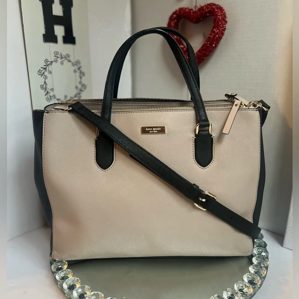 Kate Spade Black and Cream Satchel shoulder bag